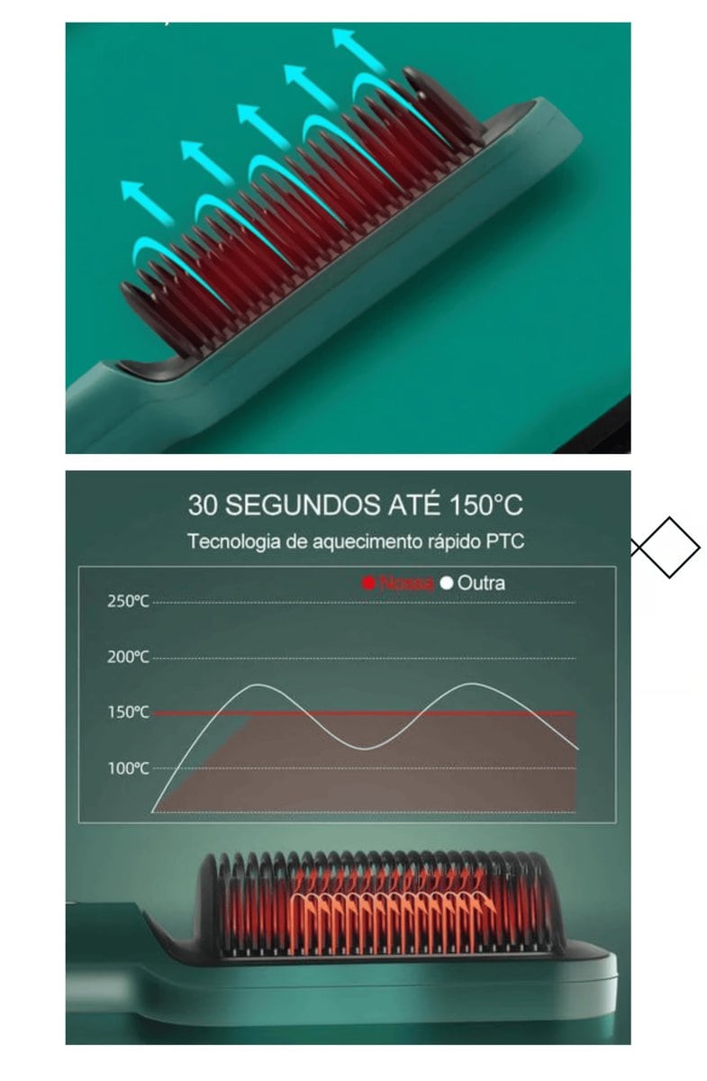 escova alisadora smooth hair 3 ilarone