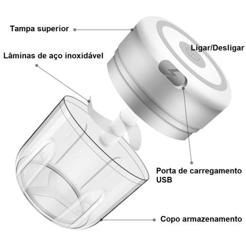 mini processador de alimentos elétrico food 3 ilarone